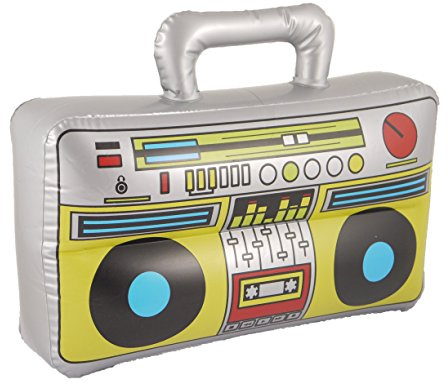 Henbrandt Boom Box aufblasbarer Lautsprecher, Kostümzubehör für Junggesellenabschiede, mehrfarbig