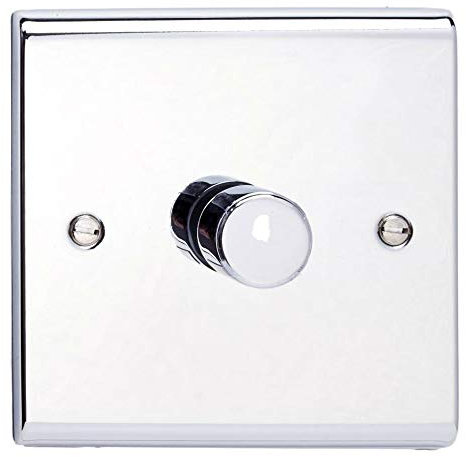 Deta SD1414CH Universal LED Dimmer Switch 1 Gang 2 Way 3-250W Polished Chrome