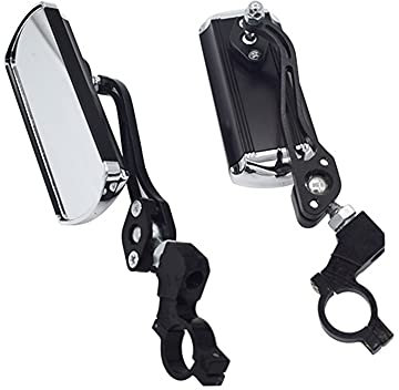ihreesy Lenker Fahrradspiegel,Fahrrad Rückspiegel Aluminiumlegierung Motorrad Seitenspiegel Stoßfester Fahrrad Glasspiegel für 21mm bis 24mm Lenker Mountainbike Rennrad,Schwarz