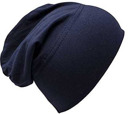 Hätta bomull bandana hijab huvud sovmössa under halsduk ben huvudduk turban stretchig mössa cancer hår skydd patienter vård hatt, Marinblått Xsp, one size