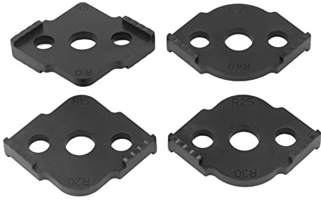 Pwshymi Lot de 4 Gabarit de Toupie Radius, Gabarits de Défonceuse à Rayon en ABS CNC Haute Dureté, Coins Arrondis pour Planche en Bois