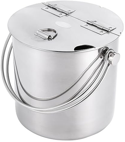 Ciieeo Stainless Steel Ice Bucket Handle and Lid Capacity for Home Bar Drinks Serving