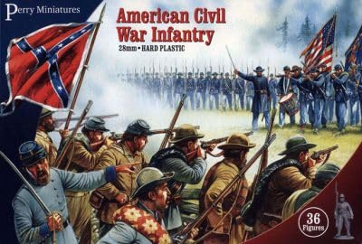 Perry Miniatures ACW1 Plastic American Civil War Infantry, 36 Figuren