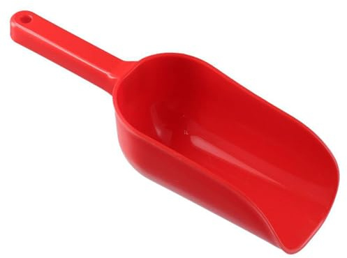 couponhub Pelle d'alimentation pour animaux de compagnie - Grande capacité - Cuillère épaisse en plastique - Rouge