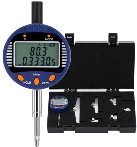 HEAXIY High Accuracy Digital Radius Gauge, Electronic Inside and Outside Radius Gage with 10/20/30/60/100mm Changeable Measuring Jaw