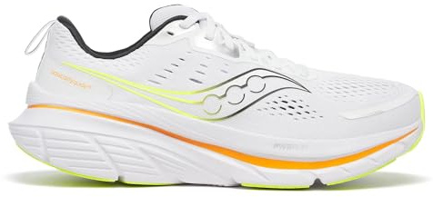 Saucony Tenis Guide 18 para mujer, Blanco Crocus, 44 EU