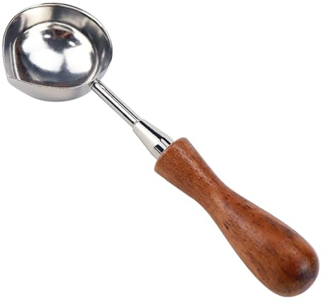 LNQ LUNIQI Metall Siegel Wachs Löffel, Retro Schmelzlöffel Siegelwachs mit Griff, Wachslöffel Wachsstempel Löffel für Hochzeit Umschlag Stempel Wachssiegel, 1 Stück