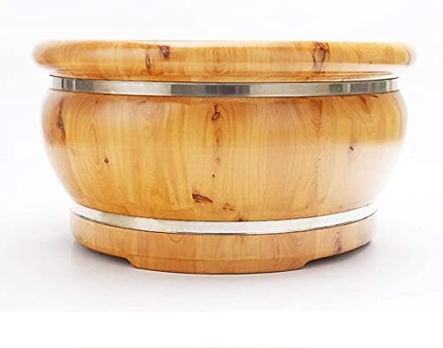 WADRBSW Fußbadewanne aus Holz, Geschenk für den Haushalt, Fußbadewanne aus Holz, Sauna-Fußbadewanne aus Holz, Massage, Spa, Sauna, EinweichenHandgefertigte Fußbadewannen aus Holz, Fußbad mit Vision