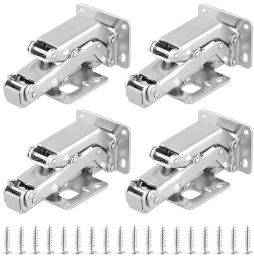 FUNSUEI 4 Stück Aufschraubscharniere 170 grad, 160 x 52mm Scharniere für Schranktüren mit Schrauben, Stahl Schrankscharnier Möbelscharniere Küchentürscharniere für Schranktüren, Küchenschrank Kleiders