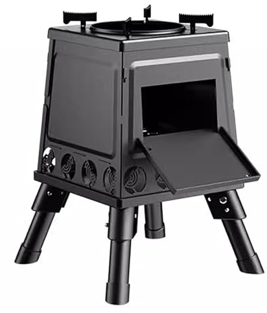 Camp Stoves Portable Wood Stove Portable, Tent Stoves Wood Burning, Plate Thickness 1.2mm, Sauna Stove for Barbecue Boiling Waterss Cooking