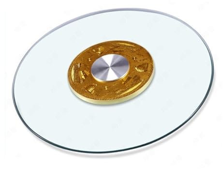 AYHARYLH Plateau Tournant Table Lazy Susan Plateau Rotatif Transparent,Plateau Rotatif En Verre, Plat Service À Fromage,avec Centres De Table À Roulement Silencieux,diamètre 50-120cm (20-47 Inch)