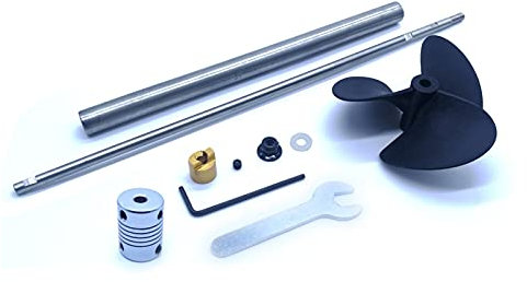 Wivplex 3-Flügel-80-mm-CW-Propeller mit 250-mm-Antriebswelle und 180-mm-Hülse for RC-Boote Antriebswelle für Bootsmotoren