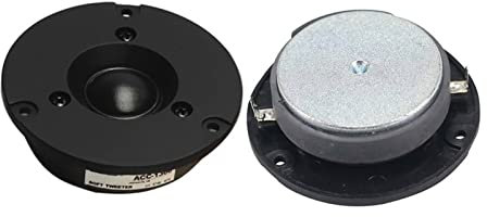 Lot de 2 haut-parleurs d'aigus de 7,6 cm - Film de soie - Super 40 W - 6 Ohm - Dôme HIFI - Pour home cinéma - Tons aigus - Haut-parleur bibliothèque