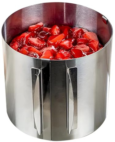 Anelli da forno regolabili per torte, diametro 16 – 30 cm, altezza 20 cm, rotonda per dolci, stampi per dolci e da forno