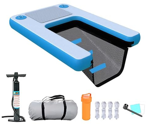 scaletta per cani da barca Rampa gonfiabile per cani di grandi dimensioni, rampa per barca per cani resistente, rampa galleggiante per acqua, scala, piattaforma per piscina per cani in PVC antiscivolo