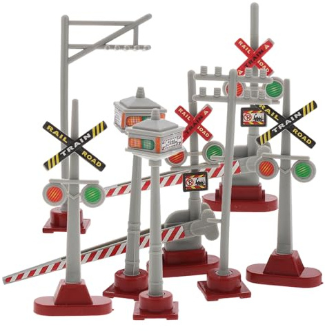 DIYEAH 8pezzi Semafori Per Modellismo Ferroviario Luci Di Segnalazione Per Treni in Miniatura Decorazioni Da Tavolo Per Paesaggi Architettonici Accessori Per Casa Delle Bambole