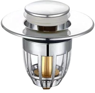 Bathroom Sink Plug Replacement, Universal Pop Up Sink Hole Plug Cover, Stainless Steel Bath Drain Filter Stopper with Bounce Core for Kitchen, Bath and Wash Basin
