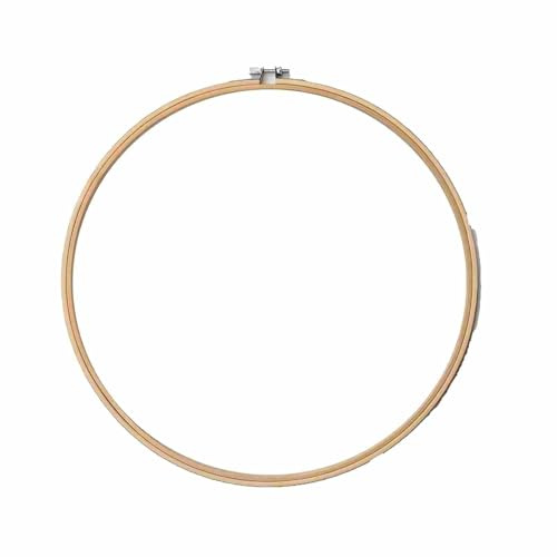 Bamboo Embroidery Hoop, 20 cm/7.87 in, Bamboo Cross Stitch Ring Frame for DIY Art Craft Handy Sewing