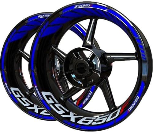 CYDJML Pegatinas Llantas Pegatinas Reflectantes para Llantas De Motocicleta para Suzuki GSX650F GSX 650 F GSX 650F Calcomanías Reflectantes para Llantas de Rueda Borde Ruedas Moto Pegatina(Color 1)