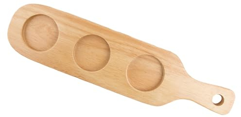 Gatuida Portavasos de Madera con Tres Ranuras para Copas Soporte Decorativo para Vino y Uso Doméstico Resistente y Práctico para Barra y Ktv