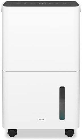 Duux Bora Luftentfeuchter – Entfeuchtet 12 L/Tag – 1,7 Liter Wassertank – Luftentfeuchter mit Hygrostat – Trockenmodus für Wäsche