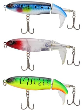 Kunstköder Angelköder Set 15cm 36g Swimbait Kunstköder mit 2 Drillingshaken Gummifische und Rotierenden Schwanz für Hecht Barsch Angeln Köder
