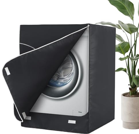 Housse de machine à laver | 3 côtés imperméable à l'eau | Protection solaire anti-poussière pour une utilisation quotidienne en intérieur et en extérieur | Maison, balcon, terrasse, appartement