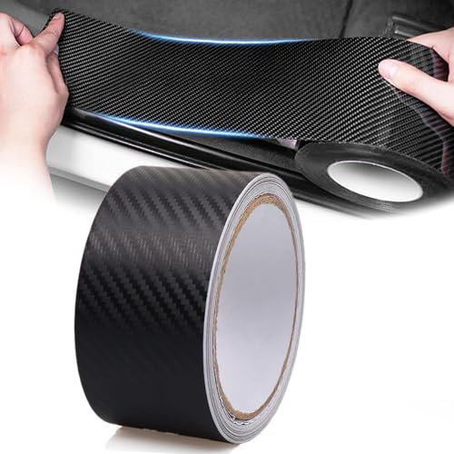 ZY-otu Selbstklebende Folie Carbon Autofolie 5cm x 100cm 3D Carbon Folie Auto Autofolie Schwarz Glänzend Auto Folierung Carbonfolie Universell für Alle Modelle