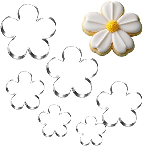 Ausstechformen, Blumen Ausstecher, Ausstecher Frühling, Ausstechformen Blumen, Ausstechformen Ostern, Keksausstecher für Frühling, Ostern, Hochzeiten, Muttertag (6PCS-A)