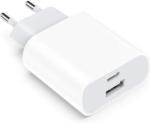 Chargeur Prise USB C avec iPhone 15/15 Pro /15 Pro Max /15 Plug /14/13 /12/11 /X/XR/SE/XS,20W USBC Fast Type C Wall Adapter Power Supply Moscsaz (1)