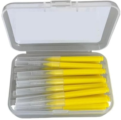 Interdentalborstar och tandtrådspinnar, Interdentalborstar 30 st Flerfärgad 0,6-1,5mm(0.8mm Yellow)
