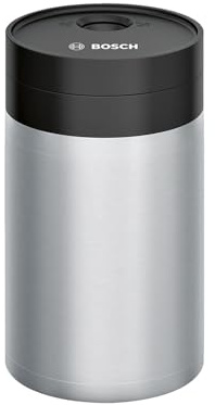 Bosch Isolierter Milchbehälter TCZ8009N, hält Milch für mehrere Stunden kühl, mit FreshLock Deckel, Volumen 0,5 L, passend für Kaffeevollautomaten der Vero-Reihe sowie Einbauvollautomaten, edelstahl