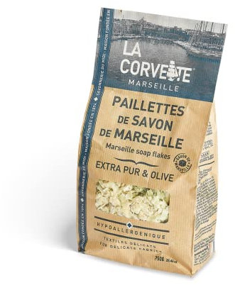 La Corvette, Autentico sapone di Marsiglia in scaglie, 100% vegetale, 750g