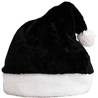 GIVBRO Weihnachtsmützen, Kopfbedeckung, Weihnachtsmann, Beanie, Mütze, Kostümzubehör für schwarze Weihnachten, Party, Zuhause