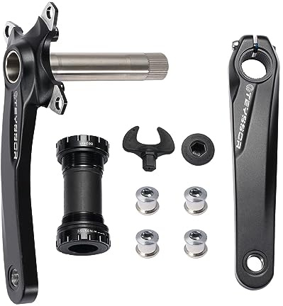 Teyssor Fahrrad kurbel garnituren 170mm mit Tretlager und Kettenblatt-Schrauben, 104 BCD Fahrrad Kurbelarm Set kompatibel mit Shimano, FSA, Gaint