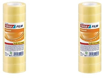 tesa tesafilm standard - Transparentes Multifunktions-Klebeband für Heim- Schul- und Büroanwendungen - 33 m x 19 mm - 16er Pack