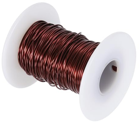 sourcing map Alambre magnético de 0,83 mm, alambre de cobre esmaltado de 19 m, bobina de alambre de bobina magnética de 100 g, 130 ℃ para transformadores inductores