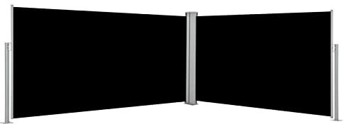 Iiaky Seitenmarkise Ausziehbar Sichtschutz Garten Sichtschutz Ausziehbar Markise Balkon Markise Seitenmarkise Schwarz 160×600 cm