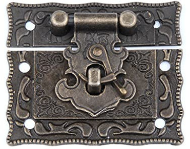Serrature decorative vintage in lega di chiusura a scatto in legno per gioielli in legno serrature di ricambio hardware per mobili