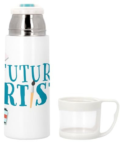 Bouteille thermo en Inox avec Tasse Intégrée - Future Artiste Peinture Peintre Art Sculpture - 350ml - Bouteille Isotherme