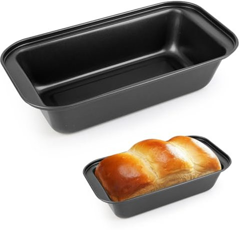 EAPMGQR 2 moldes de acero inoxidable para panadería, forma de caja pequeña, molde para tartas, molde rectangular, molde para pan