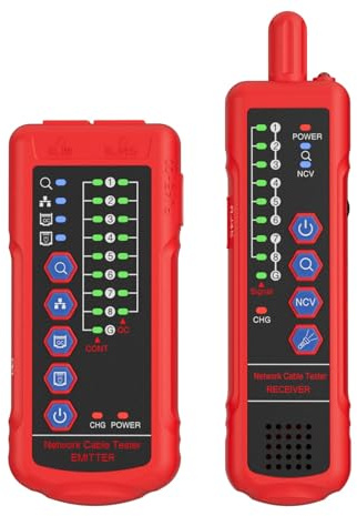 GAMWATER U830 Tester Cable RJ45 RJ11 Cat5 Cat6 Tester de Red con Auriculares, POE, NCV,QC Test, Ethernet Teléfono Line