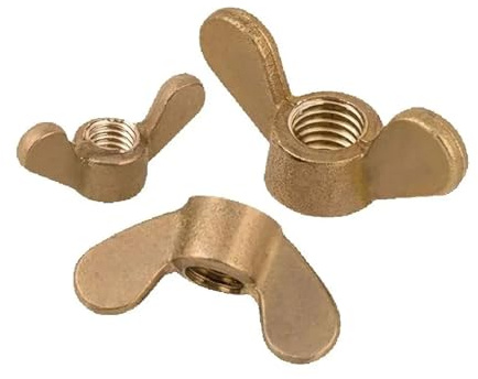 Flügelmuttern aus Messing, Laton, M3, M4, M5, M6, M8, verschiedene Größen, for Hardware- und Heimwerkerprojekte, 50 Stück(M6)