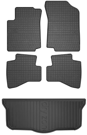 MOTOS Gummimatten Auto Fussmatte passend für Toyota Aygo II 2014-2022 Hatchback, 5-türig Verbessern Sie Ihren Reisekomfort mit Antirutschmatte Auto ElToro- Allwetter fußmatten Auto, Schutz vor Verschm