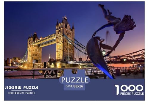 London Bridge Puzzle 1000 Piece pour Adultes Enfant Puzzle Jeu Éducatif Défi Jouet Jeu D'adresse pour Toute La Famille 38x26cm/1000pcs