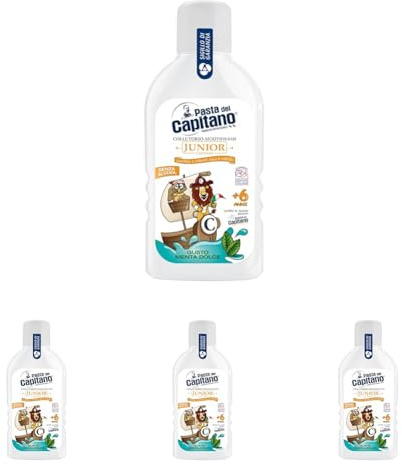 Pasta del Capitano Collutorio Junior Menta Dolce - 400 Ml - 400 ml (Confezione da 4)