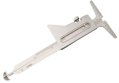 Set di 6 calibri di ispezione per saldatura in acciaio inox, per angoli smussati, saldature a raccordo e misurazione della profondità sottosquadro - -8, -11, V-WAC, alto-basso e calibro di cucitura