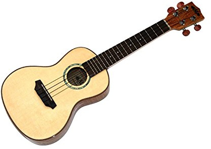 KALA KA KA KA FMCG Solid Spruce Top Concert Ukulele Flamed Spalted Maple con custodia