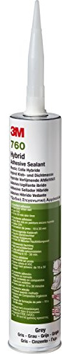3M Hybrid Adhesive Sealant 760 – Waterproof and UV-resistant bonding glue for wood, concrete, glass, plastics and more - 1 x 295 ml grey sealant