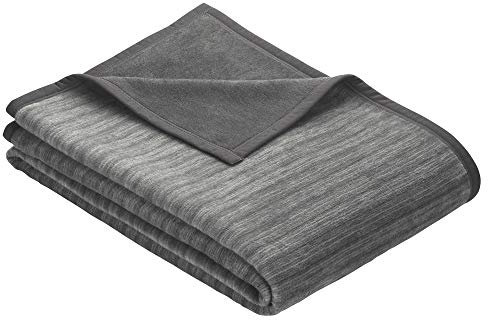 Ibena Fano Sofaschoner 100x200 cm – Sofaschutz grau hellgrau, toller Couchschoner aus hochwertiger Baumwollmischung, kuschelweich und pflegeleicht